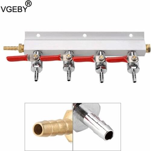 4 Way Beer Brewing Gas Manifold CO2 Distributor Splitter Beer Integrated Check Valves Homebrew Beer Making Brewing Tool