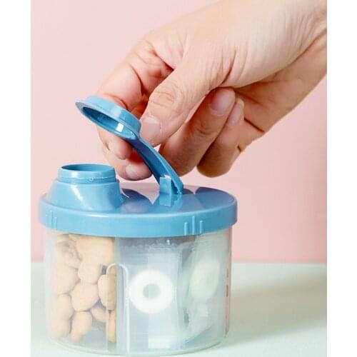4 Grid Portable Baby Food Storage Box Essential Cereal Infant Milk Powder Box Toddler Kids Snacks Container