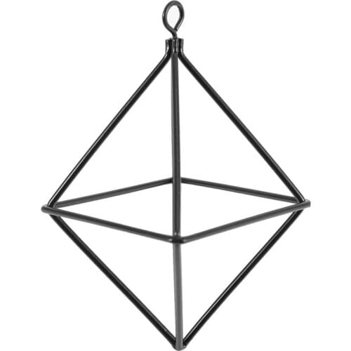 Freestanding Hanging Planters Geometric Swing Wrought Iron Tillandsia Air Plants Holder Triangular Shaped Metal Rack