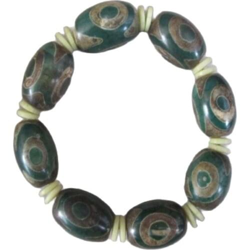 Collect Tibetan king kong eyes floer telescopic amulet dzi beads bracelet /2