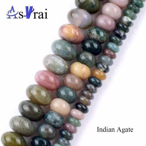 2*4mm Natural Indian Agates Rondelle Beads For Jewelry Making Bracelets Neklaces Spacer Wheel Beads diy Needlework Accessories