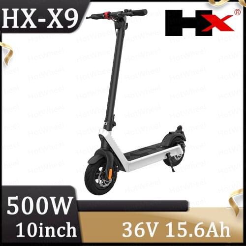HX X9 PLUS Electric Scooter 500W 36V 15.6Ah 10inch 40km/h IP54 Skateboard Foldable Light Weight Outdoor