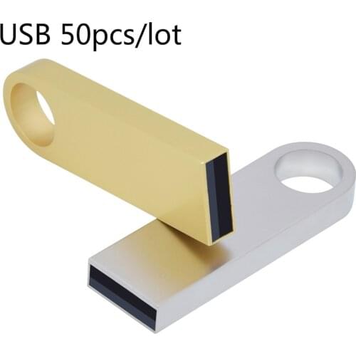 50pcs/lot Metal USB Flash Drive 2.0 128MB 1GB Memory Stick Mini Pendrives Real Capacity for Wholesale Price Free Custom LOGO