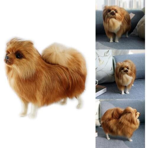 Simulation Toys Pomeranian Stuffed Toys Dolls Plush Sleeping Dogs Toy Birthday Gifts For Children Dropshipping