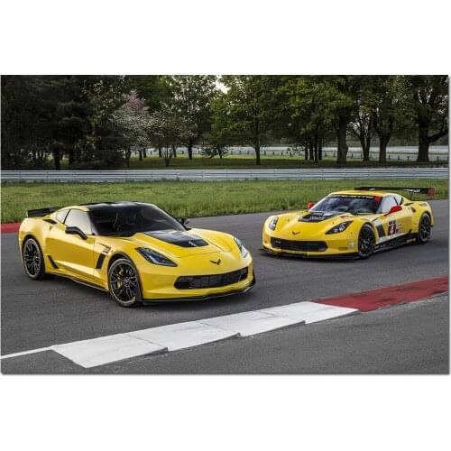 Corvette Z06 C7R Edition Supercar Canvas Painting Posters and Prints Wall Art Modern Home Decoration
