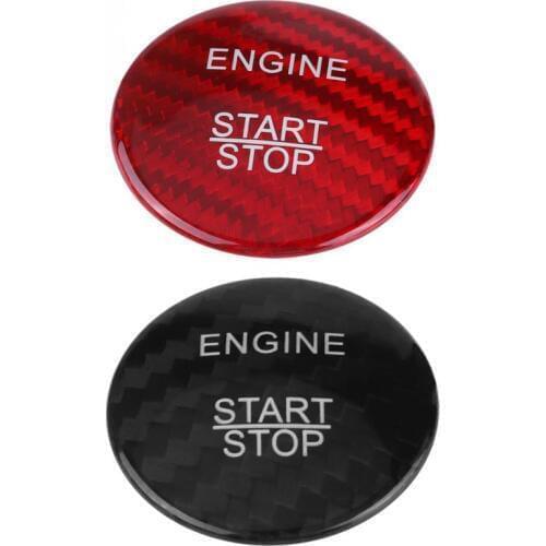 Red/Black Carbon Fiber Engine Start Button Cover Trim for Mercedes Benz A B C GLC GLA CLA ML GL Class
