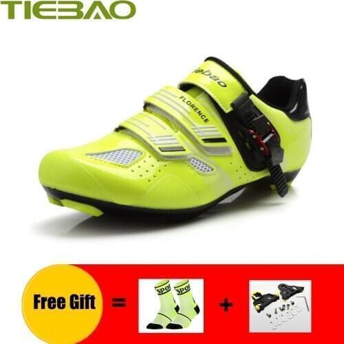 TIEBAO Men Road Bike Shoes Sapatilha Ciclismo Cycling Sneakers Breathable Self-locking Professional Women Riding Bicycle Shoes