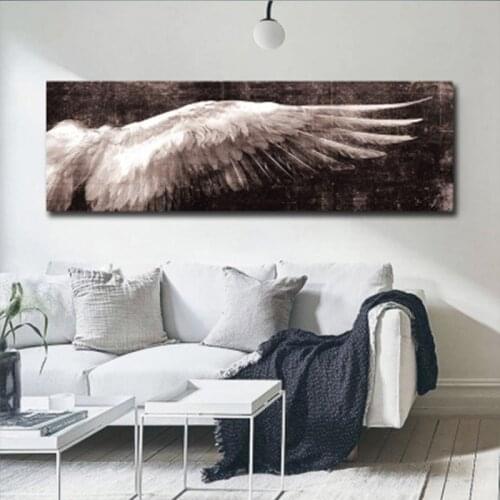 Angel Wings Vintage Canvas Paintings Posters and Prints Black and White Wings Pop Art Wall Pictures for Living Room Home Decor