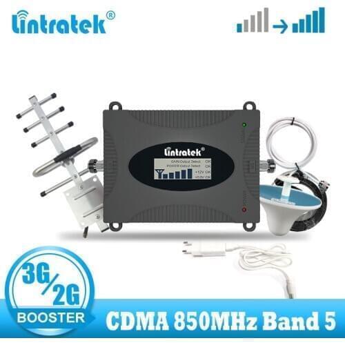 Lintratek CDMA 2G or 3G 850 mhz Signal repeater B5 GSM 850MHz Mobile Cell Phone signal amplifier voice call booster UMTS Band 5