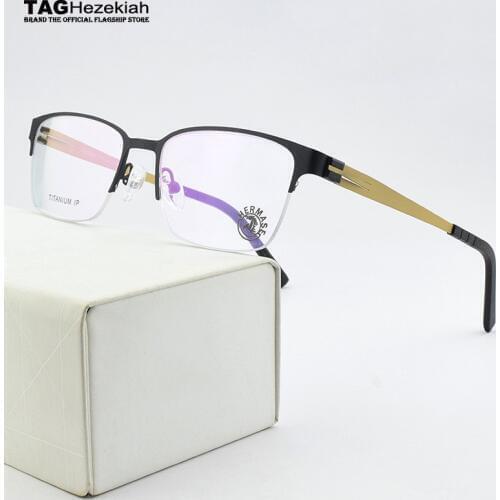 2021 fashion Brand Square titanium glasses frame men eye glasses frames for men spectacle frames myopia prescription eyeglasses