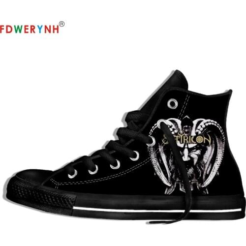 Mens Casual Shoes Canvas Casual Shoes Most Influential Metal Bands Of All Time Satyricon Band Customize Pattern Color Shoes