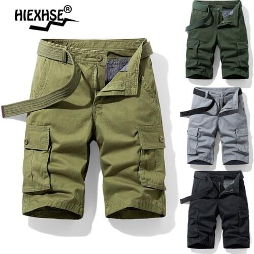 2021 New Summer Military Uniform Men Cargo Shorts Men Sport Casual Pants Fashion Clothing Solid Classic Pockets Shorts Bermuda