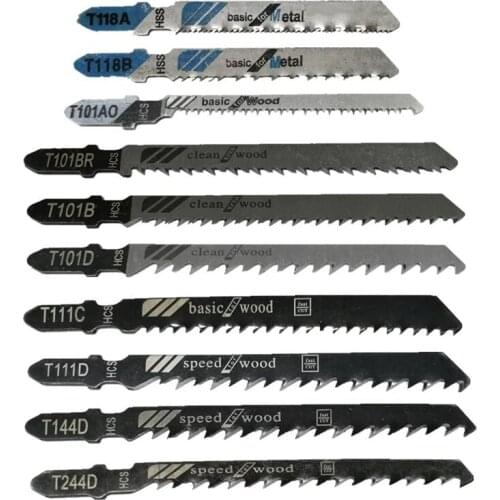 20 Pcs T-Shank Jigsaw Blades Set, Jig Saw Blades Fits Most T Shank Jig Saw, Blades for Cutting Metal, Wood