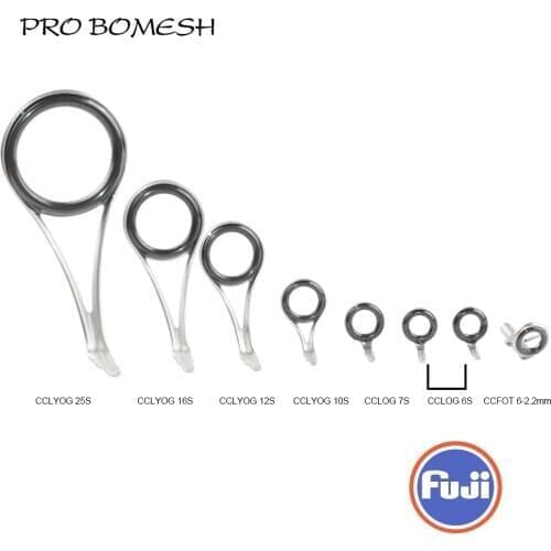 PROBOMESH FUJI Guide and Top 8pcs Set CCLYOG CCLOG Guide CCFOT Spinning Guide Set Rod Building component Repair fishing pole DIY