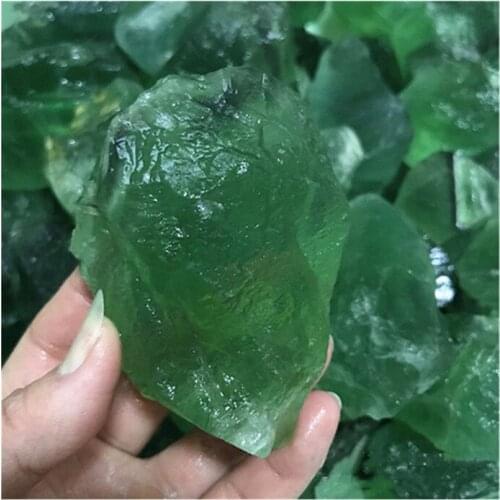 Natural Green Fluorite Crystal Rough Stones For Home Decoration