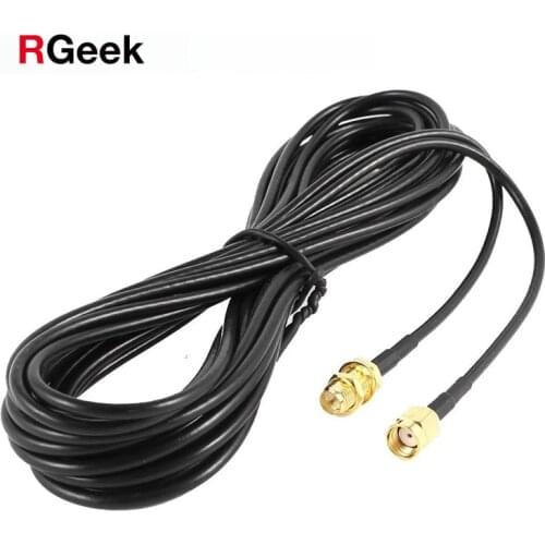 RGeek SMA Male to Female Extension Cable Copper Feeder Wire for Coax Coaxial Wi-Fi WiFi Network Card RG174 Router Antenna