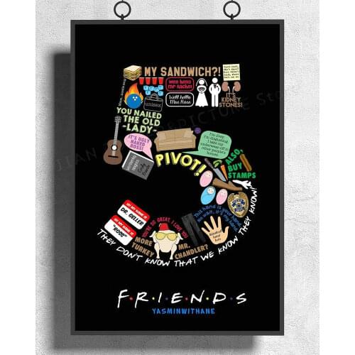 H493 Silk Poster Home Decoration Friends TV Show Wall Art Christmas Gift