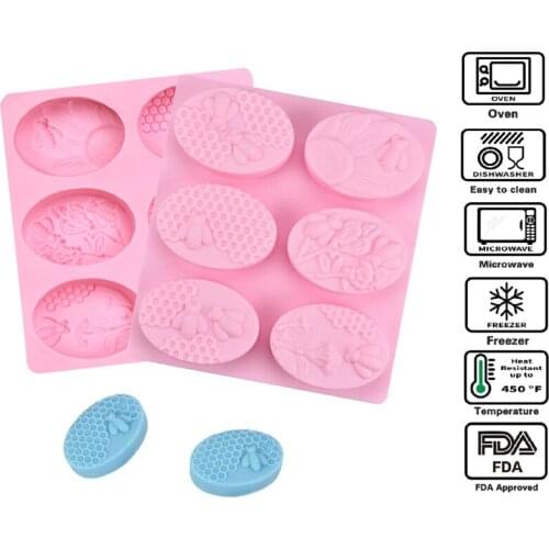 Bee Honeycomb Soap Silicone Mold Resin Craft Diy Mould Handmade Making Cake Food Grade Silicone Multi-purpose