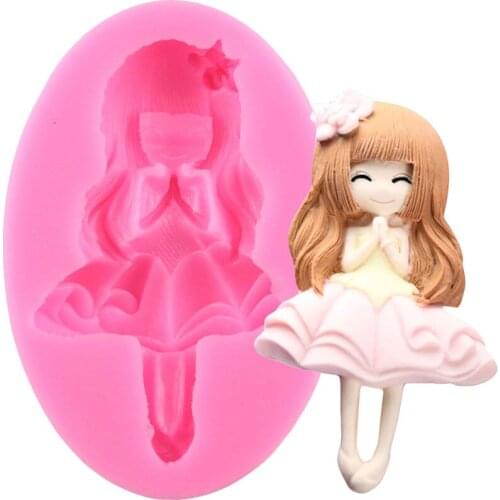 Sugar Craft Girl Shape Silicone Mold Chocolate Fondant Molds Cupcake Topper ​Cake Decorating Tools Polymer Clay Candy Mould