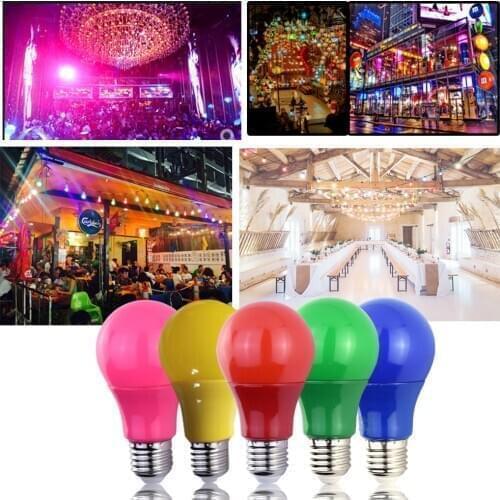 Light bulb E27 led bar light 5W 7W 9W red blue green yellow pink LED light for bar KTV party lighting