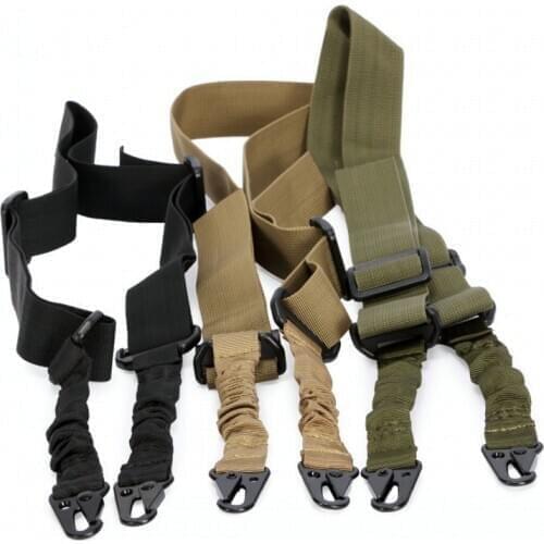 Tactical 2 Point Gun Sling Strap Airsoft Bungee Rifle Sling Belt Shooting Hunting Accessories Two Point Gun Rope