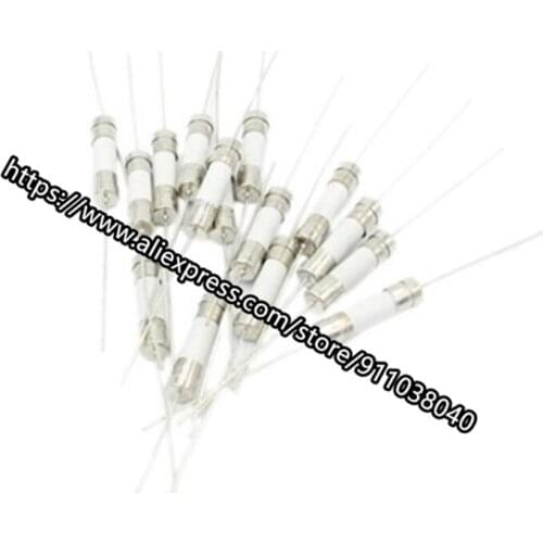 5X20mm 3.15a Induction cooker ceramic fuse tube with lead and pin 5*20mm 16A 6.3A 3.15A 10A 12A 15A 6A 4A 2A 8A 2.5A 30A 10A 1.5