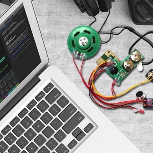 Kid Adult Sound Recordable Voice Module With speaker microphone and buttonFor Greeting Card Music Sound Talk Chip Musical Gift