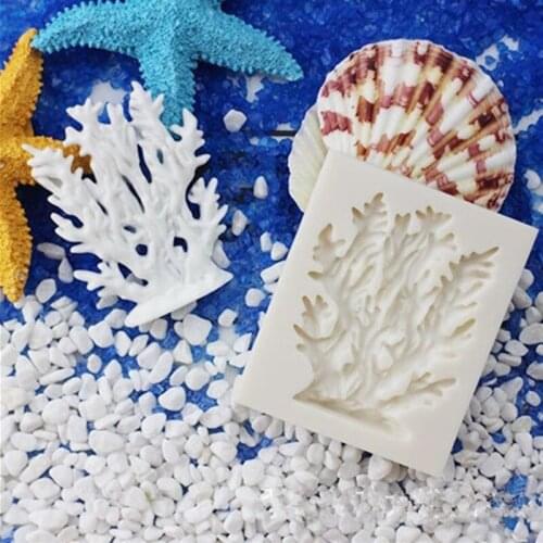 1pc 3D Coral Silicone Mold Fondant Sugarcraft Mould Cake Chocolate Decor Mold Tool