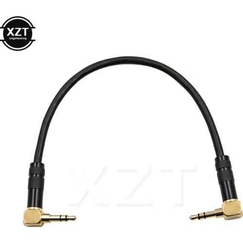 1pcs 3.5mm Jack Audio Cable 3.5 Male to Male AUX Cable 90 Degree Right Angle for Car Headphone MP3/4 Aux Cord 0.2M Hot sale
