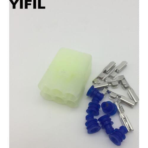 10pcs/lot 6 Pin/Way HM 090 Female Electrical Motorcycle Connector Plug Socket Housing 6180-6181 For Toyota Sumitomo