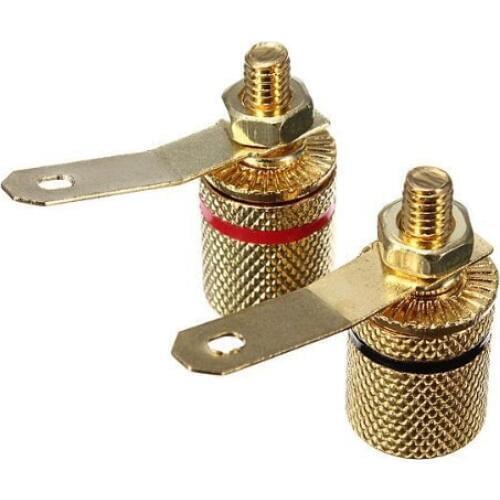 20PCS/lot Gold Plated binding post amplifier speaker audio Banana Plug Socket connector terminal