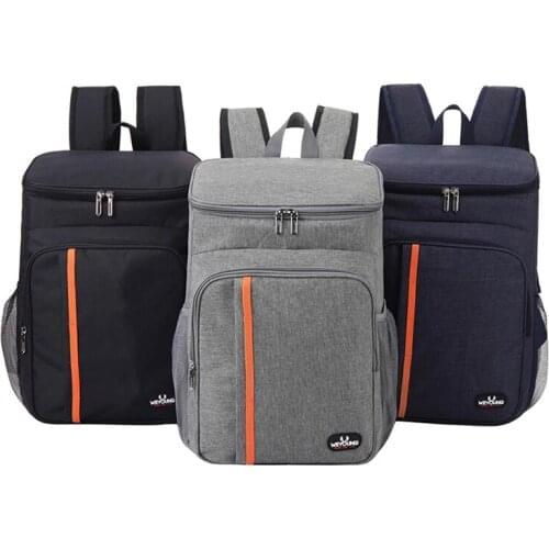 20L Large Capacity Double-Shoulder Lunch Backpack Leak Proof Insulated Bag Outdoor Picnic Bag Picnic Food Beverage Storage Bag