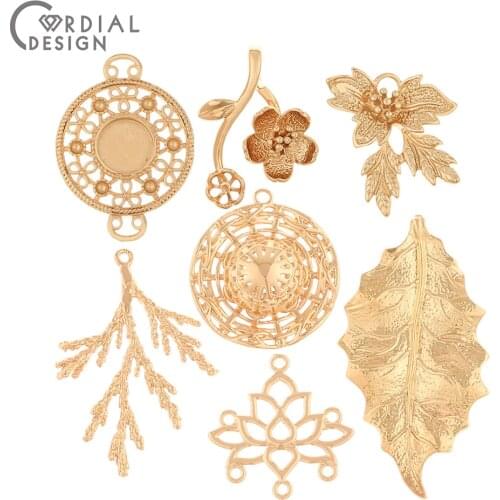 Cordial Design 6Pcs Choose/Jewelry Accessories/Connector/Earrings Pendant/Jewelry Findings Components/Leaf Shape/Hand Made/DIY