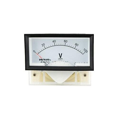 69C17 DC 0-100V Fine Tuning Dial Panel Voltage Meter w Screws
