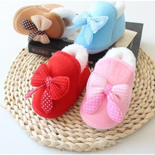 Pudcoco Girl Crib Shoes 0-18M Cotton Baby Girl Newborn Pram Crib Shoes Winter Warm Toddler Infant Sneaker