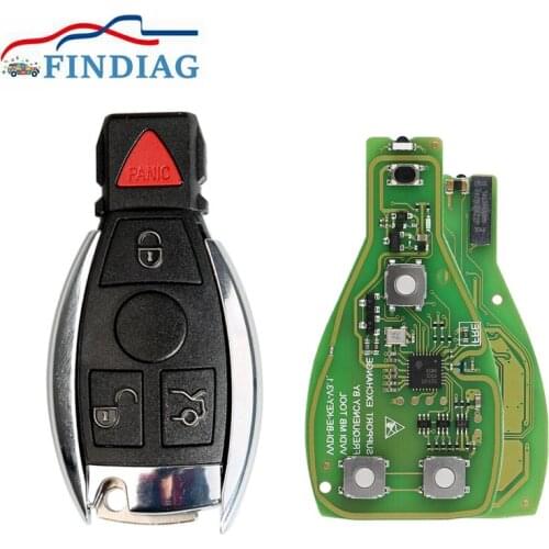 For Benz Xhorse VVDI BE Key Pro Improved Version with Smart Key Shell 3/4 Button with Logo for VVDI MB Tool Replace BGA Token