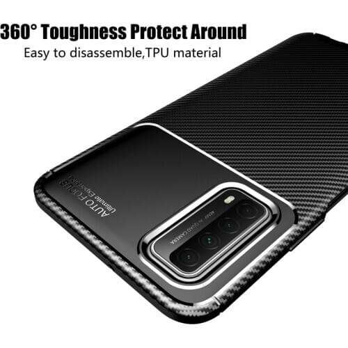 For Huawei Y7A Case Cover Soft Silicone TPU Anti-knock Bumper Matte Back Cover For Huawei Y7 A 2020 Phone Case For Huawei Y7A