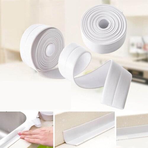 Bathroom Caulk Strip Tape Waterproof Anti-moisture PVC Sticker Bathroom Wall Corner Line Sink Stickers 3.8*320cm