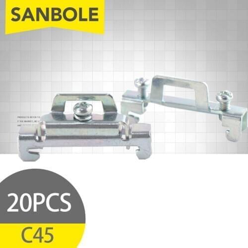 20pcs Terminal Block General C45 Type Guide Single And Double Layer Iron Fixed BNL6 For Circuit Breaker Relay Connection