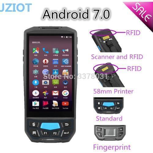 LF 125kHz 134.2kHz RFID Reader handheld terminal 5 inch touch screen handheld android pda barcode scanner