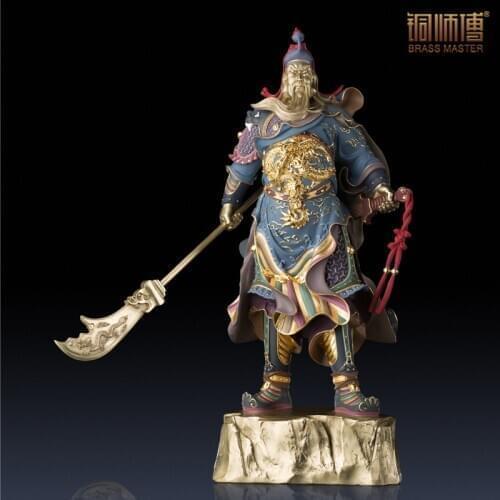 Copper master copper ornaments "Qiankun righteousness (painted version)" public living room decoration crafts