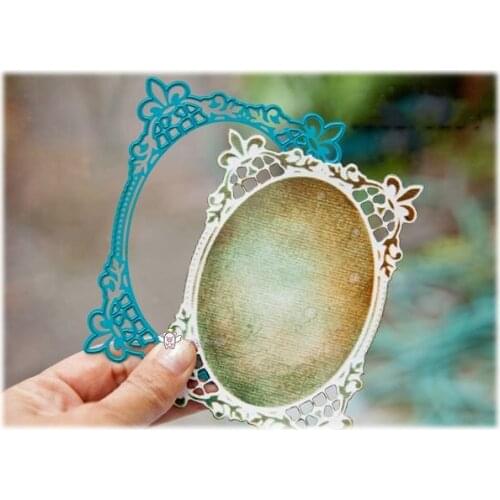 Mmao Crafts Metal Steel Cutting Dies New Lace rectangular frame Stencil For DIY Scrapbooking Paper/photo Cards Embossing Dies