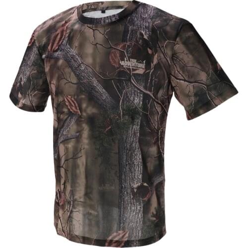 Men Short Sleeve T Shirt Hunting Hiking Shirt Polyester Super Breathable