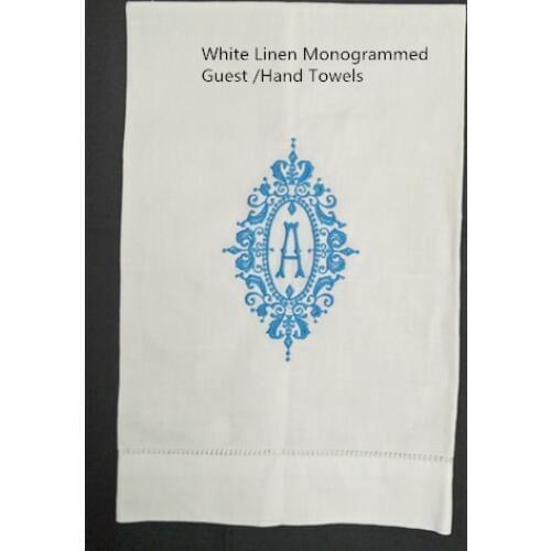 Set of 12 Fashion Guest Towels Hemstitch Monogrammed Tea Towel 14X22-inch Cleaning Cloth Guest Hand Dish Kitchen Bathroom Towels