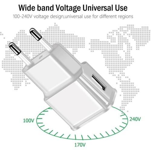 Micro USB Wall Charger Adapter For Alcatel 1C 1X 3C 3V 3X 3 1T 7 10 Idol 5 A7 A3 XL Plus U5 HD U50 Shine Lite 1M Micro USB Cable