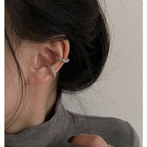 Retro Fashion Metal Ball Shiny Pinion Ear Bone Clip Without Pierced Earrings Female Fashion Party Accessories