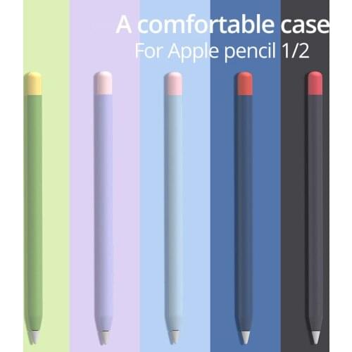 Suitable for Apple Pencil 2 1st 2nd Case Pen Case Universal Silicone Protective Case Silicone Case Fashion Colorful Pen Case