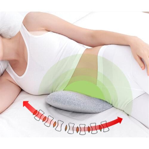 Pregnant Waist Pad Rollable Memory Foam Lumbar Pillow Detachable Back Pillow Washable Bed Cushion Lumbar Support Backrest Mat