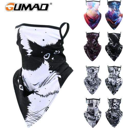 Hiking Scarf Print Half Face Mask Cycling Neck Gaiter Cover Shield Masks Mesh Tube Ski Sport Running Bandana Headband Men Women