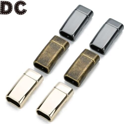 DC 5pc/lot 10*5mm Hole KC Gold Color Strong Magnetic Claps Connectors for Flat Leather Bracelets DIY Jewelry Making Supplies